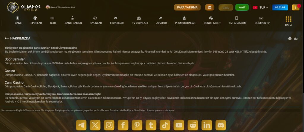 olimposcasino hakkında